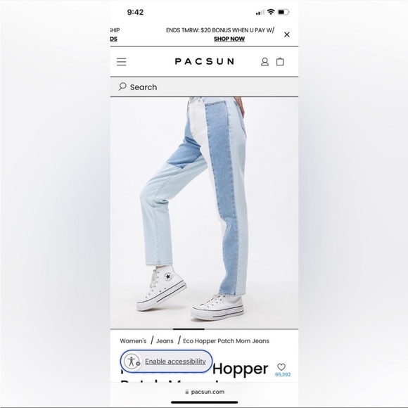 NWOT color block mom jean - Picture 6 of 7